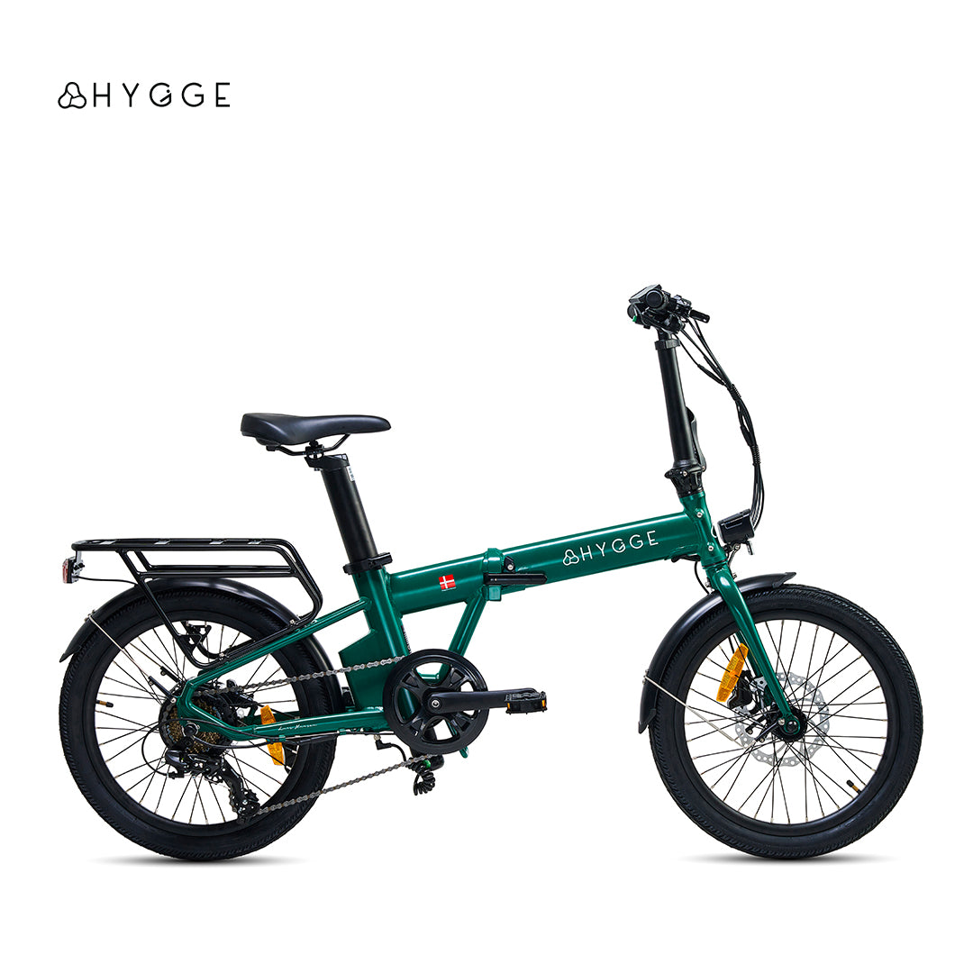 Hygge Virium Foldable 250W Electric Bike Racing Green (2025 Release)