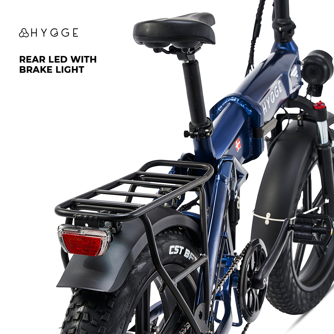 Hygge Sorø E-Bike Foldable Fat Tyre Royal Blue