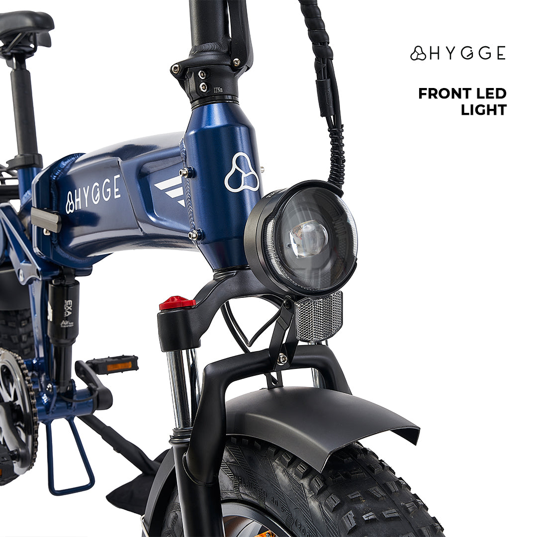 Hygge Sorø E-Bike Foldable Fat Tyre Royal Blue