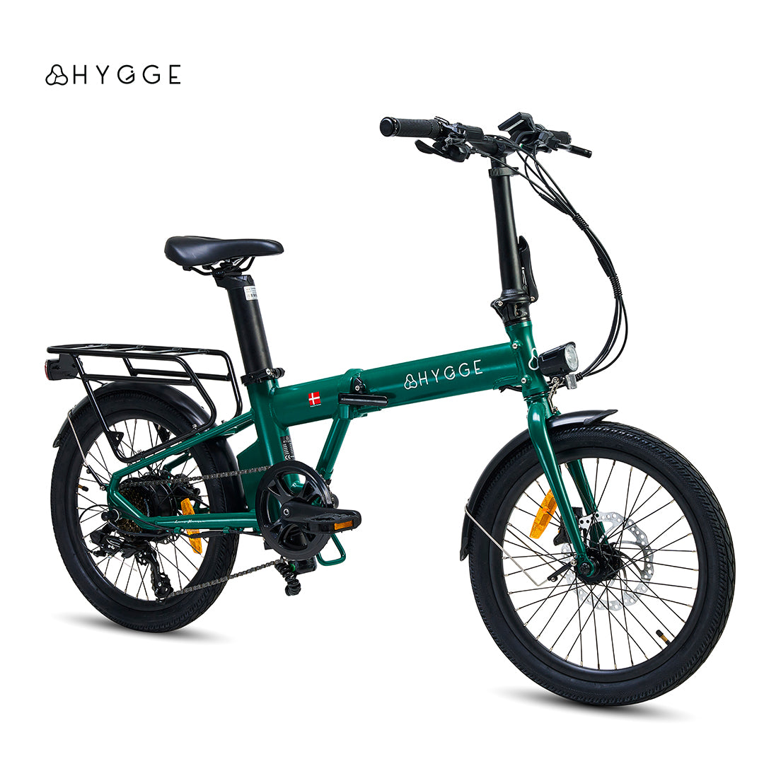 Hygge Virium Foldable 250W Electric Bike Racing Green (2025 Release)