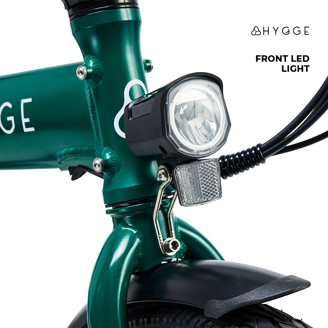 Hygge Virium Foldable 250W Electric Bike Racing Green (2025 Release)