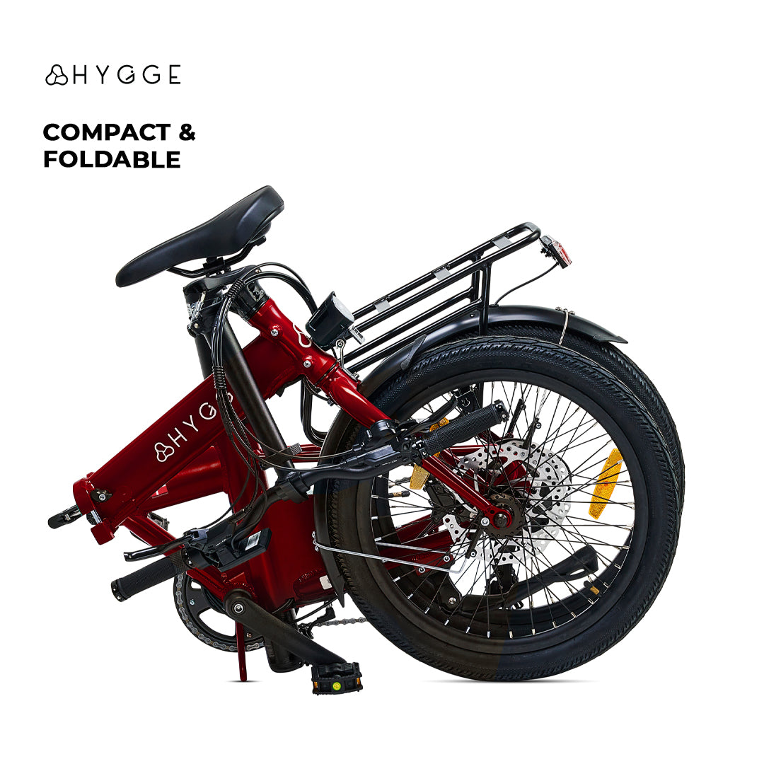 Hygge Virium Foldable 250W Electric Bike Racing Green (2025 Release)