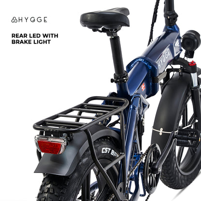 Hygge Sorø E-Bike Foldable Fat Tyre Royal Blue