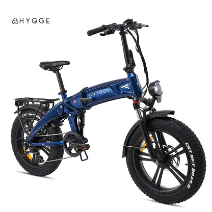 Hygge Sorø E-Bike Foldable Fat Tyre Royal Blue
