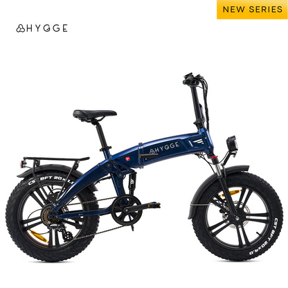 Hygge Sorø E-Bike Foldable Fat Tyre Royal Blue