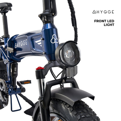 Hygge Sorø E-Bike Foldable Fat Tyre Royal Blue