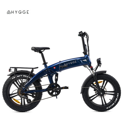 Hygge Sorø E-Bike Foldable Fat Tyre Royal Blue