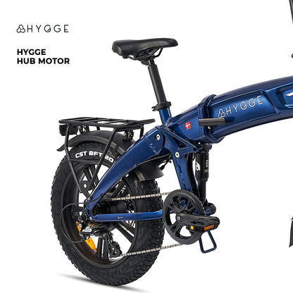 Hygge Sorø E-Bike Foldable Fat Tyre Royal Blue