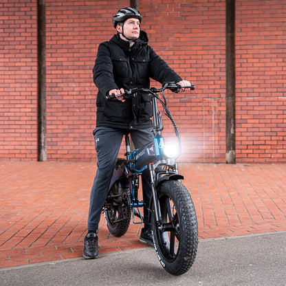 Hygge Sorø E-Bike Foldable Fat Tyre Royal Blue
