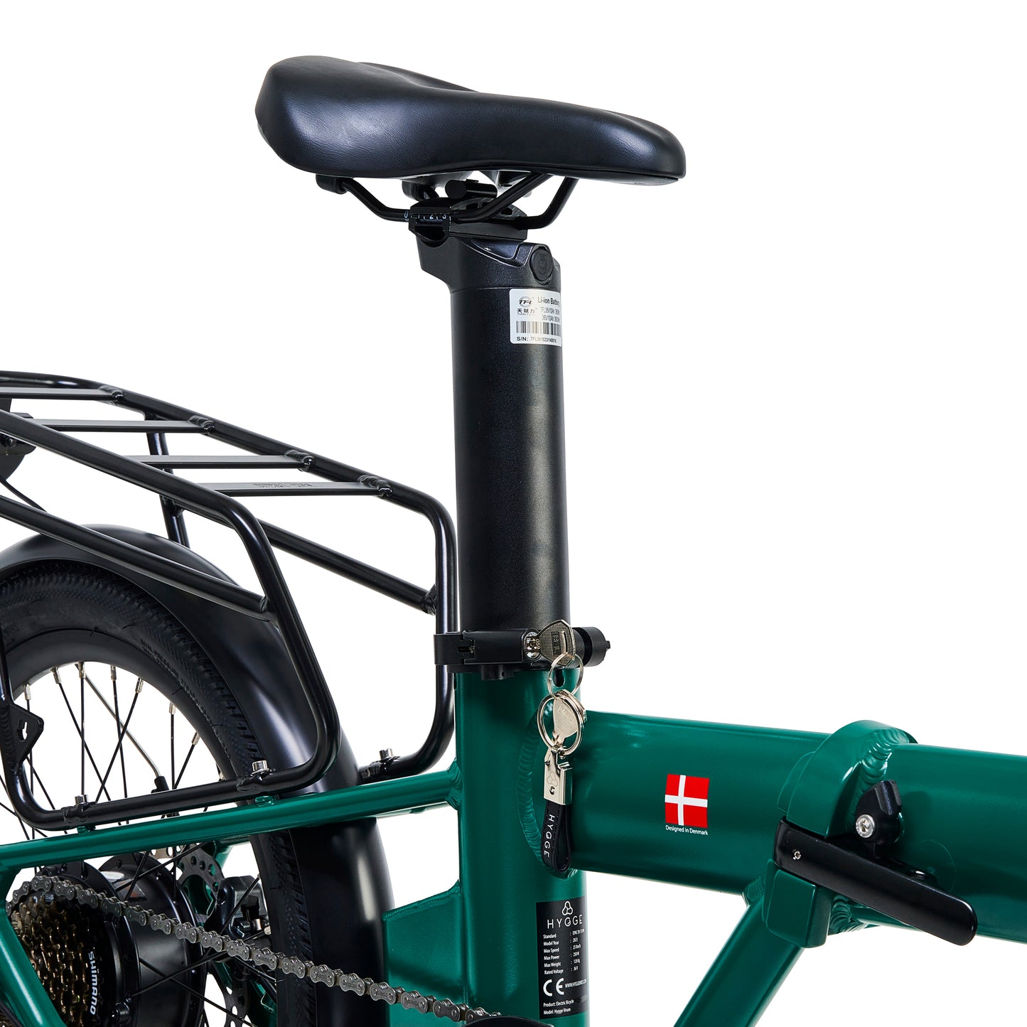 Hygge Virium Foldable Electric Bike Racing Green