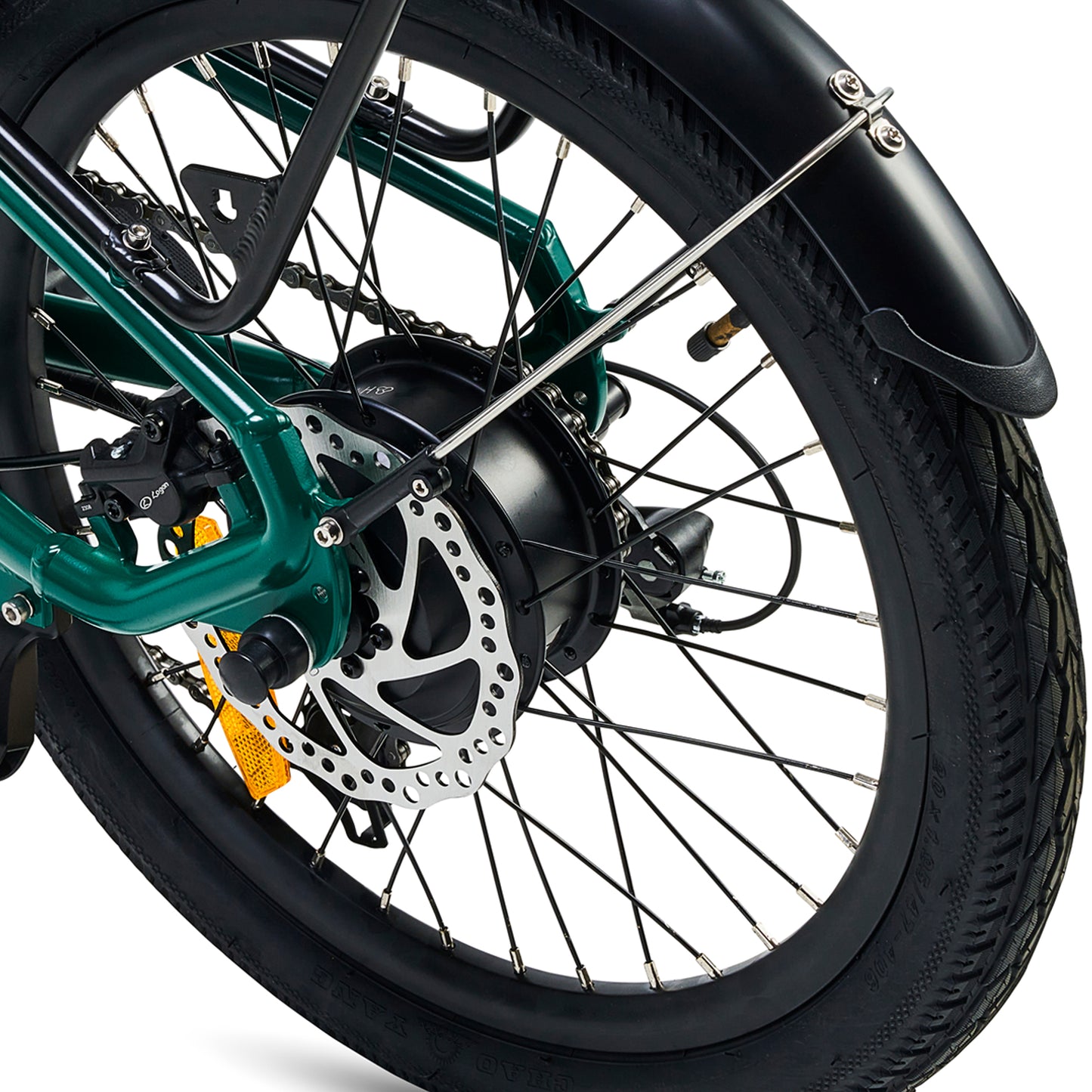 Hygge Virium Foldable Electric Bike Racing Green