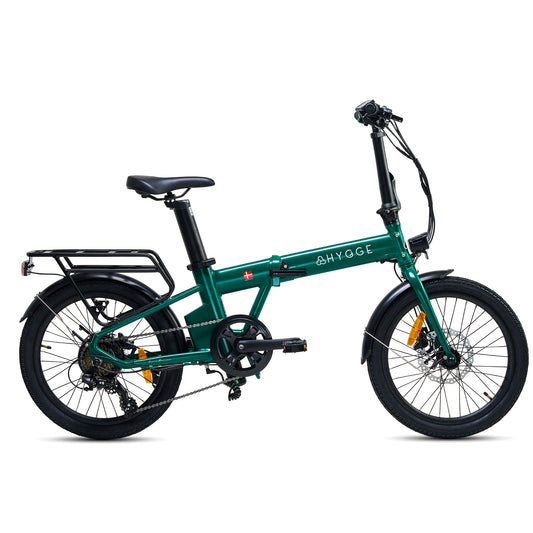 Hygge Virium Foldable Electric Bike Racing Green