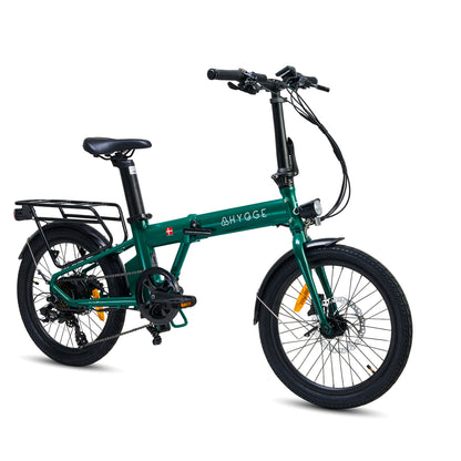 Hygge Virium Foldable Electric Bike Racing Green